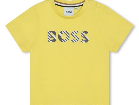 Baby Boys Yellow Cotton T-Shirt For Cheap