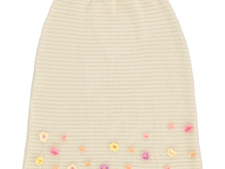 Girls Beige Knit Skirt Cheap