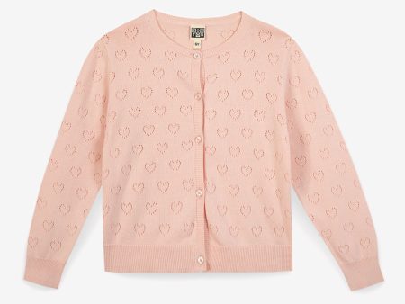 Girls Pink Cotton Cardigan Fashion