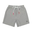 Boys Brown Check Swim Shorts Online Sale