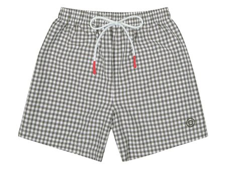 Boys Brown Check Swim Shorts Online Sale