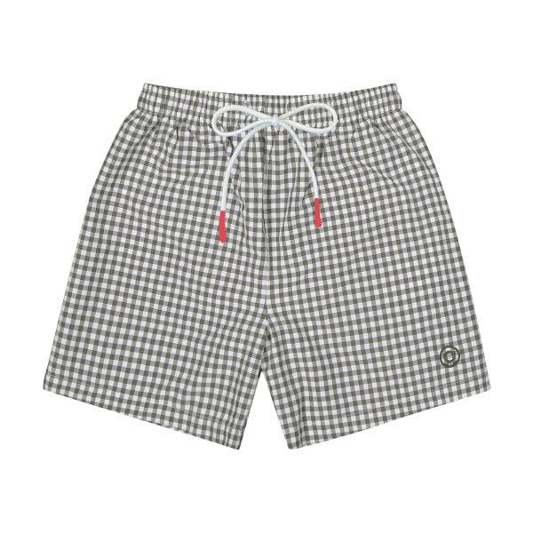 Boys Brown Check Swim Shorts Online Sale