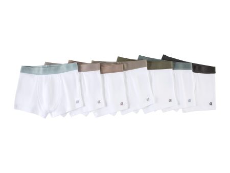 Boys White Cotton Underwear Set(7 Pack) Cheap