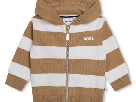 Baby Boys Beige Stripes Zip-Up Top Sale