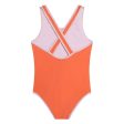 Girls Orange Logo Swimsuit Online now