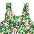 Girls Green Flowers Swimsuit For Discount