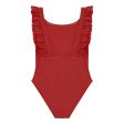 Girls Wine Red Swimsuit Online Hot Sale