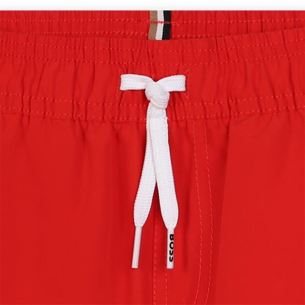 Boys Red Swim Shorts Discount