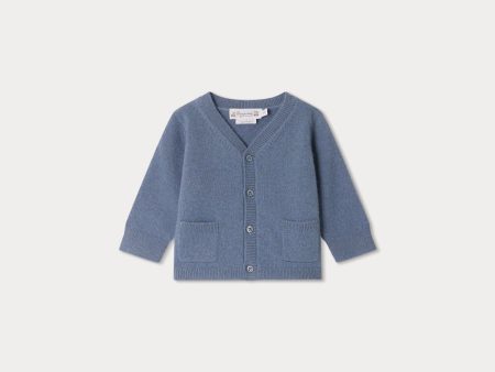 Baby Boys Blue Cashmere Cardigan Online Sale