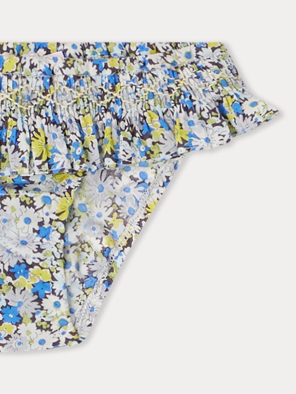 Baby Girls Blue Floral Swim Shorts Online