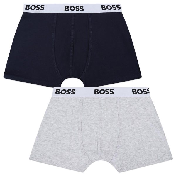 Boys Dark Blue Cotton Underwear Set(2 Pack) Online Sale