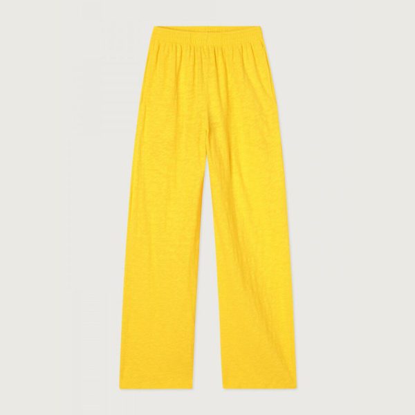 Women Yellow Cotton Trousers Online Hot Sale