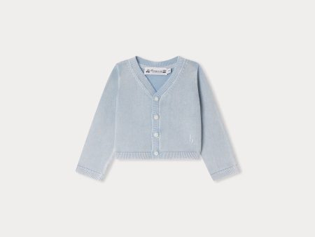 Baby Girls Blue Cotton Cardigan Online Sale