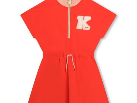 Girls Red Cotton Dress Fashion