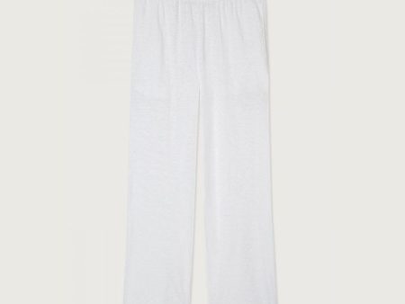 Women White Cotton Trousers Discount