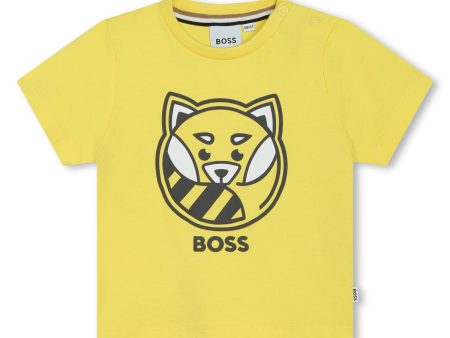 Baby Boys Yellow Cotton T-Shirt Cheap