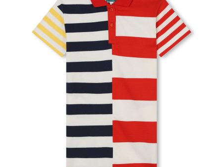 Girls Red Stripes Cotton Dress on Sale