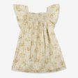 Girls Champagne Printed Cotton Dress Online now