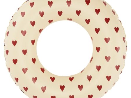 Boys & Girls White Heart Swimming Ring For Cheap