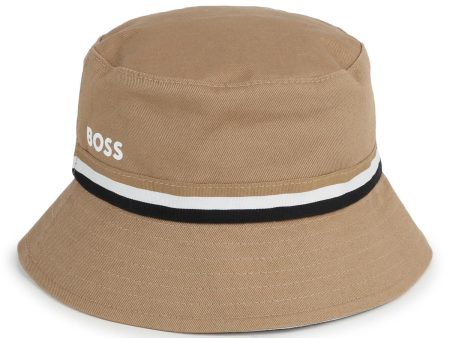 Baby Boys Beige Reversible Bucket Hat Online now