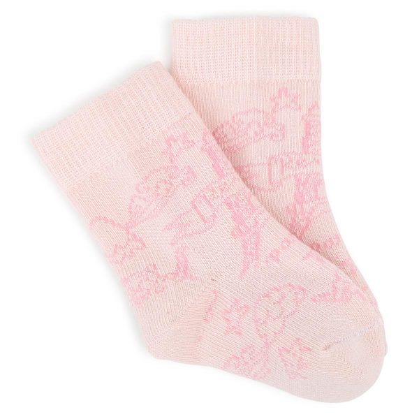 Baby Boys & Girls Pink Cotton Socks Set(2 Pack) Online Sale