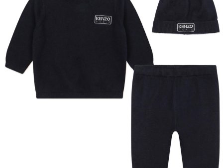 Baby Boys & Girls Dark Blue Cotton Set For Discount