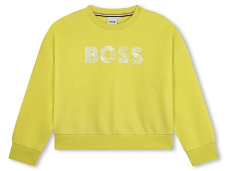 Girls Yellow Cotton Sweatshirt Hot on Sale