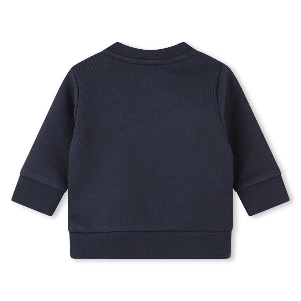 Baby Boys Navy Cotton Sweatshirt Online now