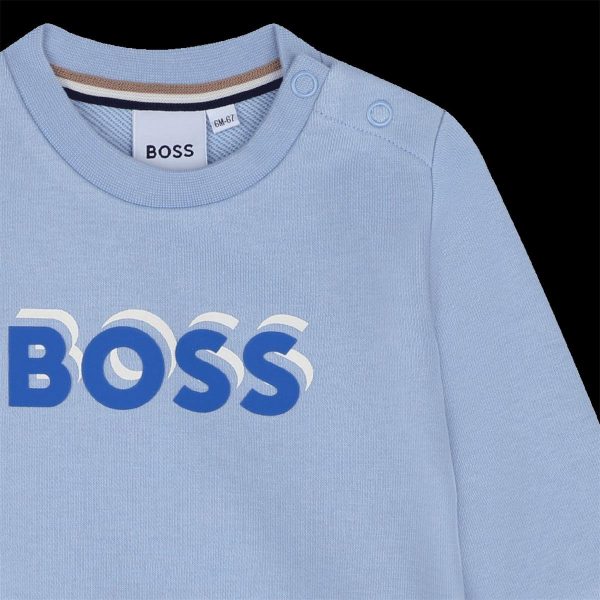 Baby Boys Light Blue Cotton Sweatshirt Online Sale