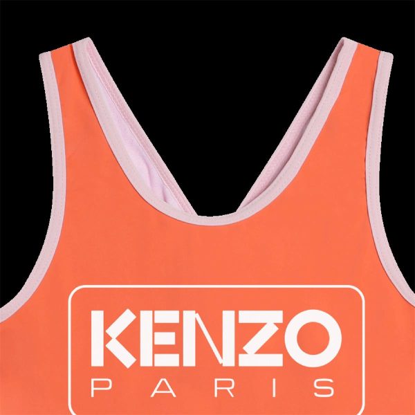 Girls Orange Logo Swimsuit Online now