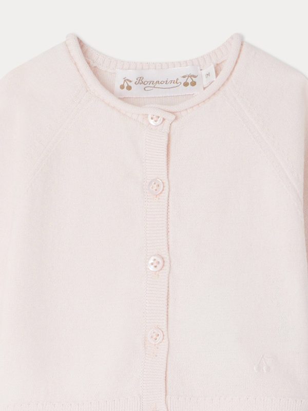 Baby Boys & Girls Pink Cotton Cardigan Online now