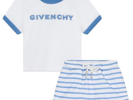 Baby Boys & Girls Blue Stripes Cotton Set Online Sale