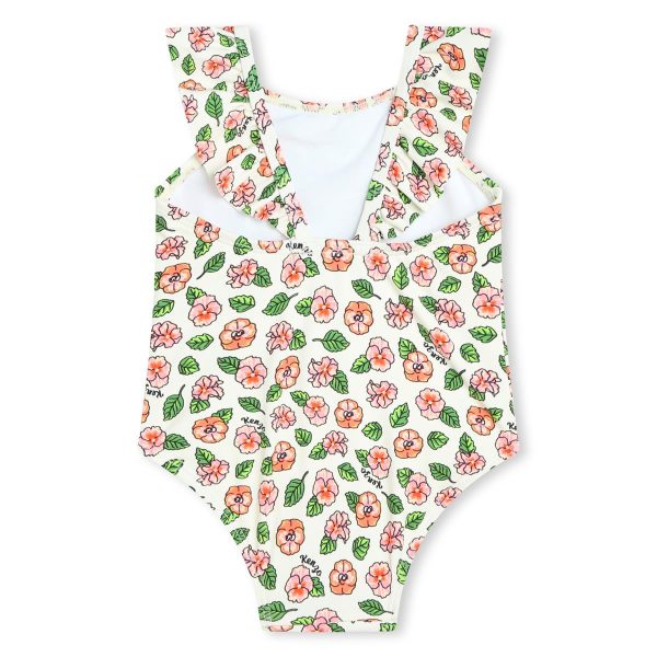 Baby Girls White Flowers Swimsuit For Sale