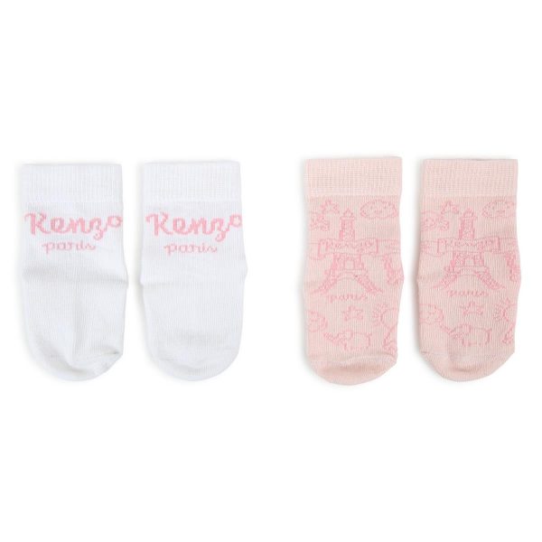 Baby Boys & Girls Pink Cotton Socks Set(2 Pack) Online Sale