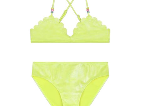 Girls Fluo Yellow Swimsuit For Sale