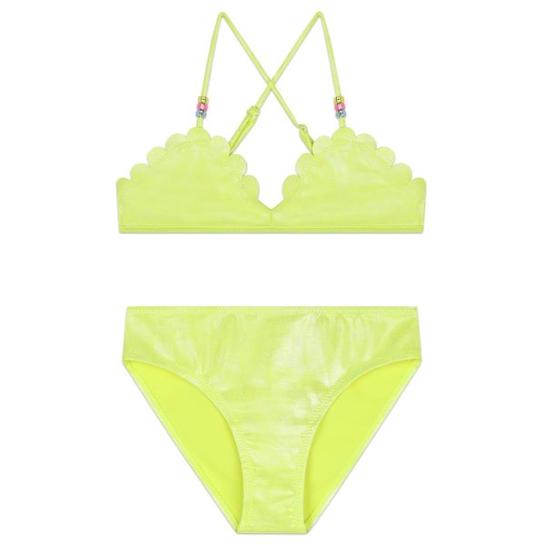 Girls Fluo Yellow Swimsuit For Sale