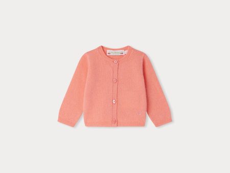 Baby Girls Coral Cashmere Cardigan Supply