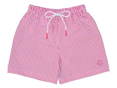 Boys Pink Stripes Swim Shorts Cheap