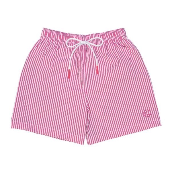 Boys Pink Stripes Swim Shorts Cheap