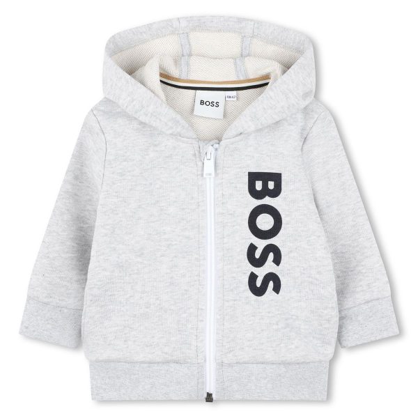 Baby Boys Grey Zip-Up Top Online Hot Sale