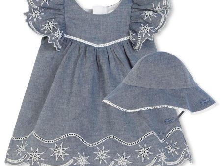 Baby Girls Grey Cotton Dress Set Online Hot Sale