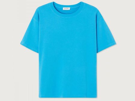 Women Blue Cotton T-Shirt Fashion