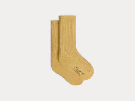 Baby Boys & Girls Yellow Cotton Socks Online