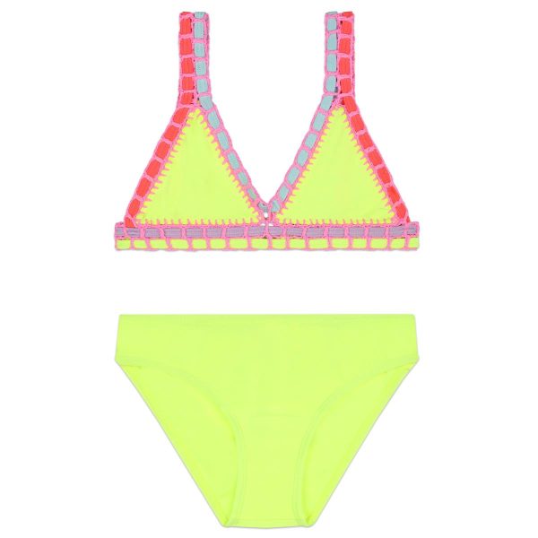 Girls Fluo Yellow Swimsuit Online Hot Sale