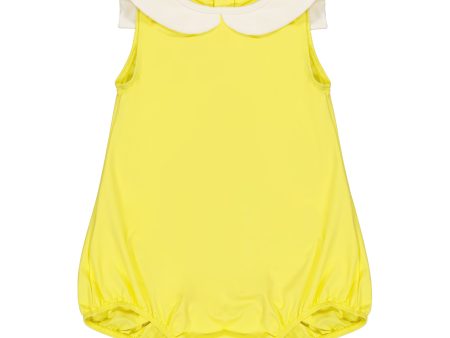 Baby Girls Yellow UV Protective Swim Babysuit(UPF50+) For Discount