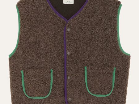 Boys & Girls Brown Sherpa Gilet Hot on Sale