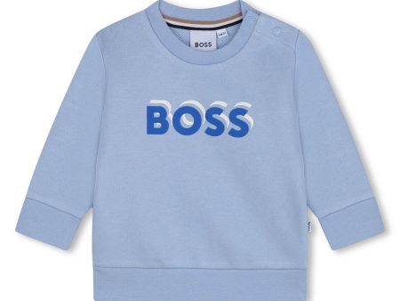 Baby Boys Light Blue Cotton Sweatshirt Online Sale