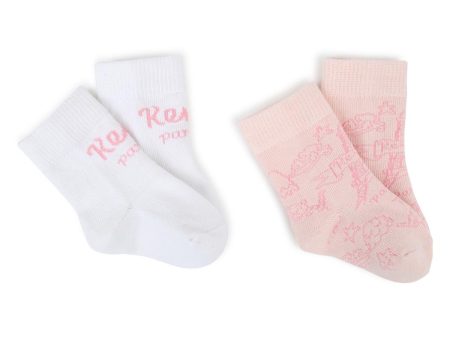 Baby Boys & Girls Pink Cotton Socks Set(2 Pack) Online Sale