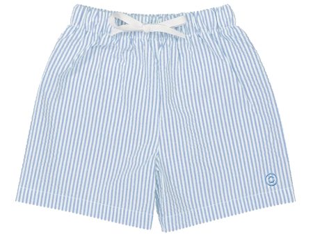 Boys Blue Stripes Swim Shorts For Discount