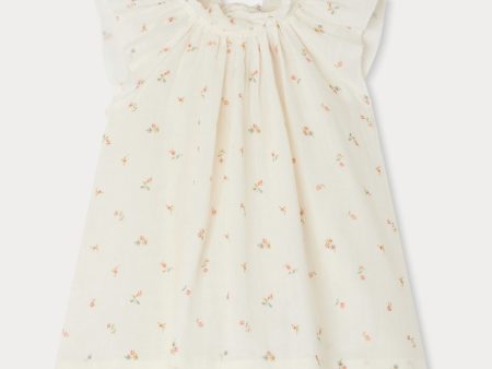 Baby Girls White Floral Cotton Dress Hot on Sale